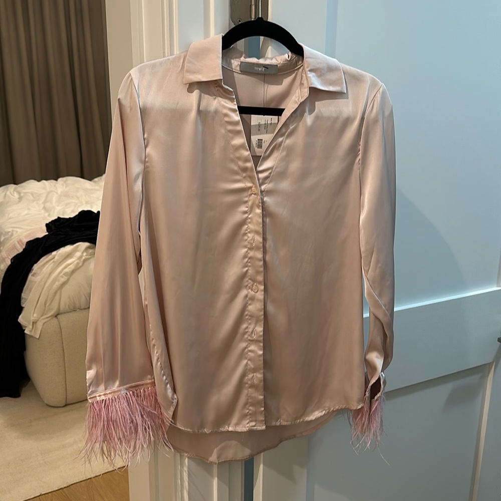 Custom trails shirt with feather detail
